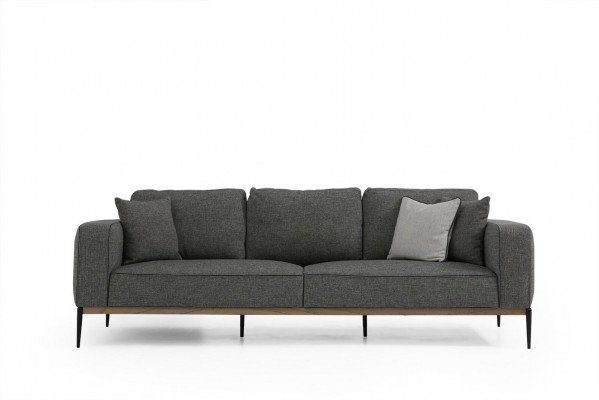 Třímístná pohovka 3místná látková moderní pohovky design šedá obývací pokoj