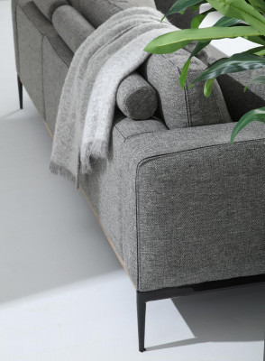 Třímístná pohovka 3místná látková moderní pohovky design šedá obývací pokoj
