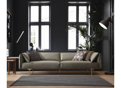 Zelené 3místné kožené sedací soupravy do obývacího pokoje Designéři Exkluzivní Pohovky
