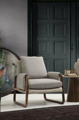 Sedací souprava 3místná křeslo Třísezení Moderní šedý látkový designní set