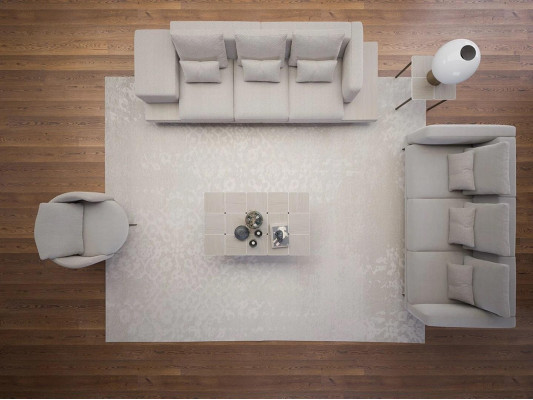 Obývací pokoj - kompletně 2x třímístná pohovka textilní nábytek křeslo nové konferenční stolek