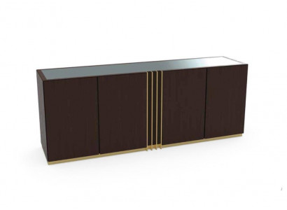 Obývací pokoj komoda Lowboard hnědá komoda dřevo Moderní nábytek 208x49x80cm.