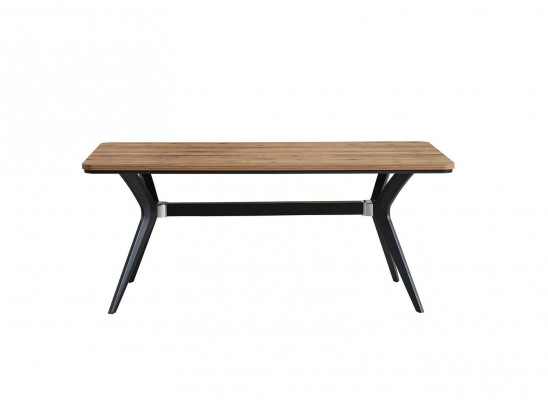 Luxus jídelní set jídelny stůl 9 kusů jídelna hnědé dřevo stůl