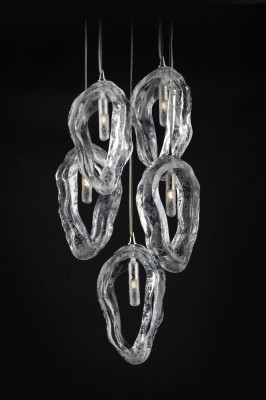 Křišťálový lustr, stropní lampa, závěsná lampa, světlo Elite Bohemia Conch