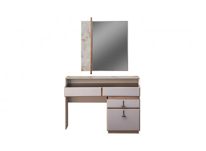 Toaletní stůl Stůl na líčení Líčecí konzole Zrcadlo Konzolový stůl Šedá