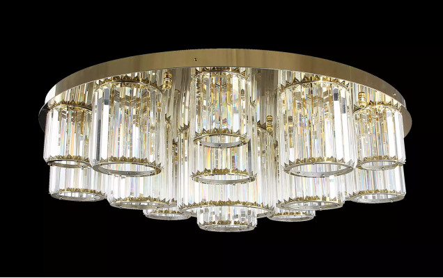 Kulatý lustr Stropní lampa Lustr Stropní lampa Obývací pokoj Zlato