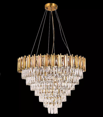 Lustrový lustr Stropní lampa Luxus Zlatý Stropní lampa Krystal