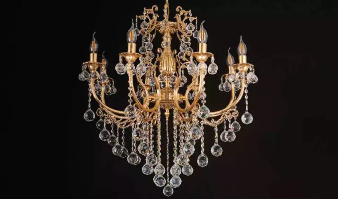 Kronleuchter Kristall Luxus Deckenleuchter Lüster Deckenlampe Gold Lampe