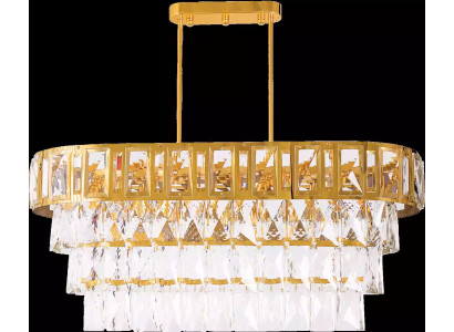 Ovalní lustr stropní lampa lampa lustr strop krystalová lampa.