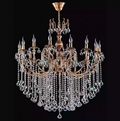 Luxus nástropní lustr lampa lustr Zlatý křišťál lampička