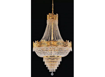 Lustr a světelné zářivky Luxus stropní lampa lustr krystalová zlatá lampa