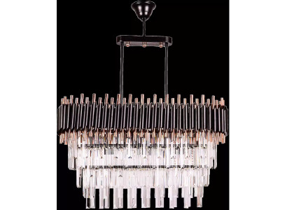 Lustr Luxus Šedý Stropní Lampa Lustre Křišťál