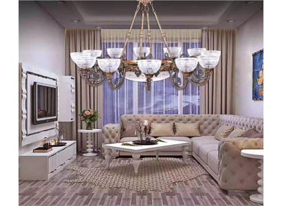 Lustr, lampa, stropní lampa, luster, stropní svítidlo, sklo, šedá barva, druh osvětlení