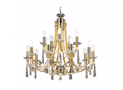 Luxus lustr světelný lustr lustr stropní svítidlo Art Gold Crystal