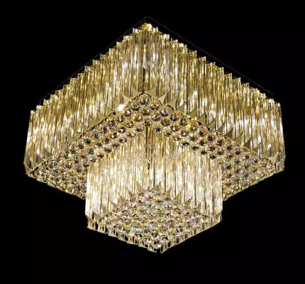 Lustr na strop lampy obývací pokoj zlatý luxusní osvětlení krystal
