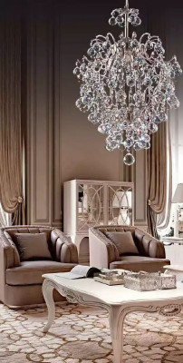 Luxus Lüster Deckenleuchter Deckenlampe Kronleuchter Kristall Silber Luxus lustr záchranný čupr lustr krystal stříbro