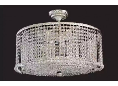 Luxus lustr krystalový lustr stropní lampa stropní lustr stříbrné světlo 60 cm.
