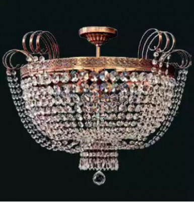 Luxus stropní lustr lustr lustr stropní lampa zlato krystalová kulatá lampa