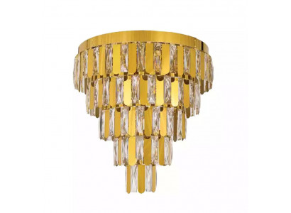 Lustr Krystal Lampa Střešně V luxusním obývacím pokoji.