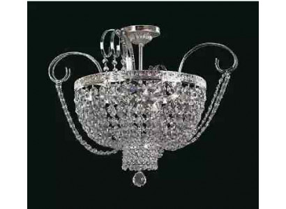 Lustr Výzdobná lampa Luxus Lustr Stropní lampa Stříbrný Křišťál