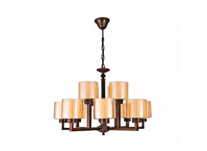 Stropní lampa v zlaté barvě Krásný stropní lustr ze skla do obývacího pokoje.