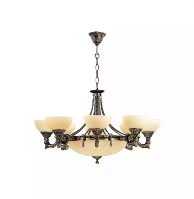 Světelný lustr Lüster Luster Stropní lampa Sklo Beige Lampy Nový