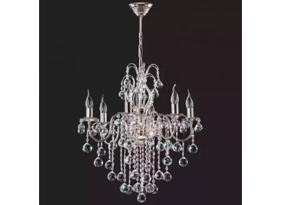 Stříbrný lustr na strop Svítidlo na strop Lustr Krystalem Lampa