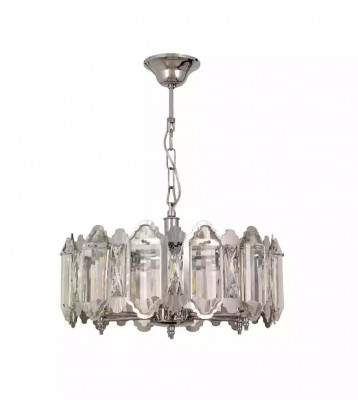 Lustr luxus stropní závěsná kuchyňská obývací lamp svícen stříbrný nový