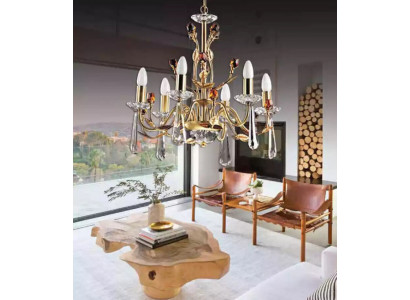 Moderní lustr z křišťálu, lampa na strop, visící křišťálová lampa