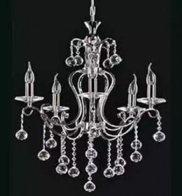 Lustr Luxus stropní lampa Lustr Stropní lampa Stříbrný Krystal