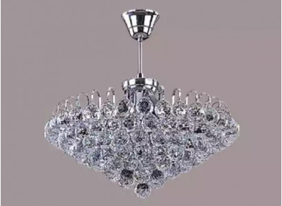 Lustr Dekorační lampa Lustr Stropní lampa Stříbrná Lampa Stropní lampa Kristalová Lampa