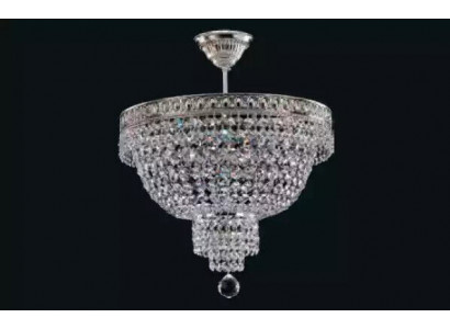 Lustr Luxus Stříbrný lustr Lustr Stropní lampa Křišťál