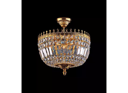 Kronleuchter Deckenleuchter Luxus Gold Deckenlampe Lüster Kristall Art