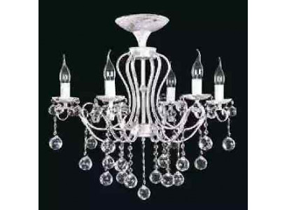 Lustr, křišťál, stropní lustr, lampa, bílá