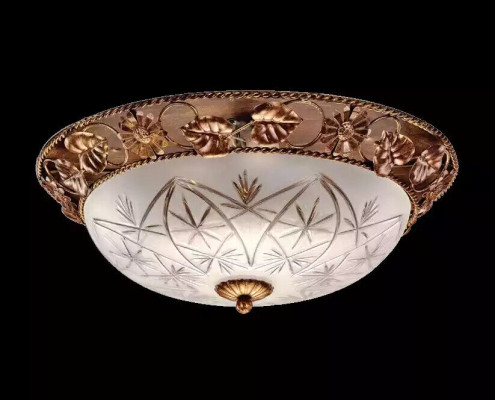 Stropní lustr Lüster Lustr Stropní lampa Lampy Sklo Zlato Umění.