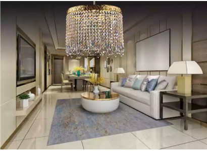 Náhrdelník lustr Zlatý stropní lustr Lampa Lustr Krystalem