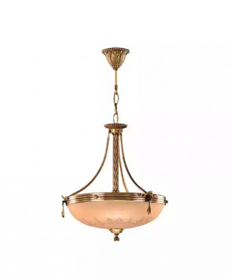 Lustr nástropní lampa lampa stropní lampa sklo zlato béžová