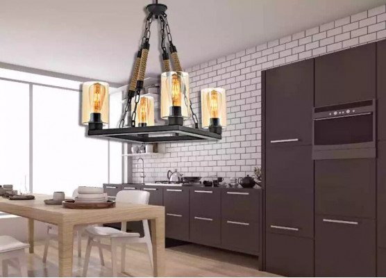 Lüster Nástropní lustr Lustr Stropní lampa Světla Sklo Černá