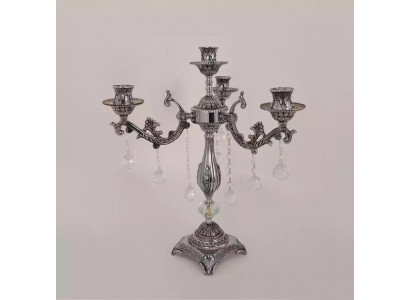 Stolní lampa Noční stolní lampa Svítidlo Luxusní stolní lampa Obývací pokoj stříbrná