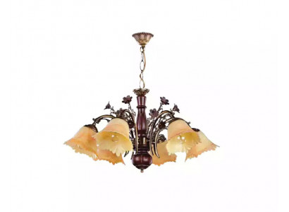 Stropní lampa Květinový lustr Korunový lustr Lampa Sklo Beige