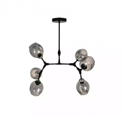 Stropní lampa Lüster Lustr Lustr Moderní Sklo Černá Nová