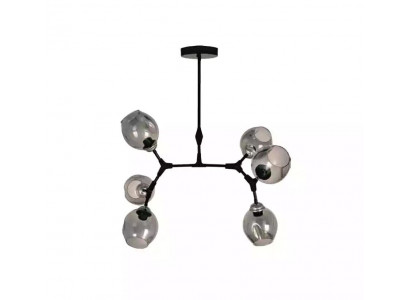 Stropní lampa Lüster Lustr Lustr Moderní Sklo Černá Nová