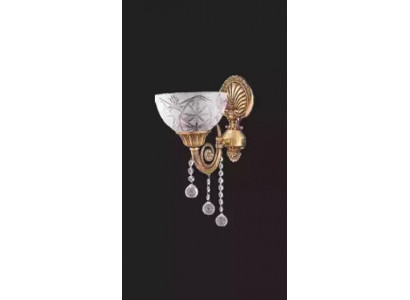 Nástěnná lampa Stěnové svítidlo Zlatá svítidlo Lustr Stěnové lampy Šedé sklo