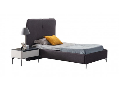 Šedý nábytek pro děti Designer dětská postýlka Dřevěný noční stolek Luxusní sada