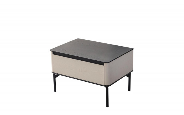 Šedý nábytek pro děti Designer dětská postýlka Dřevěný noční stolek Luxusní sada