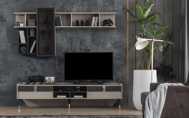 Exkluzivní sideboard Moderní regál TV stojan Dřevěný nízký televizní stolek Nový