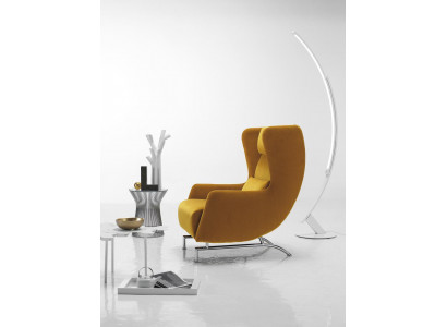 Křeslo Sedadlo Jednosedadlo Design Žluté potah Obývací pokoj Nábytek Ušák Prianera