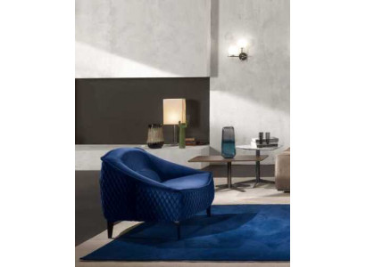 Křeslo Nábytek Moderní Látka Lóže Textilie Luxus Sedadlo Relax Nábytek Modrá Prianera