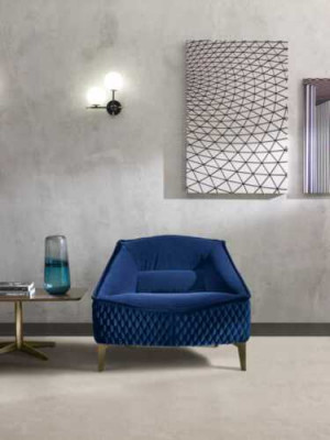 Křeslo Nábytek Moderní Látka Lóže Textilie Luxus Sedadlo Relax Nábytek Modrá Prianera