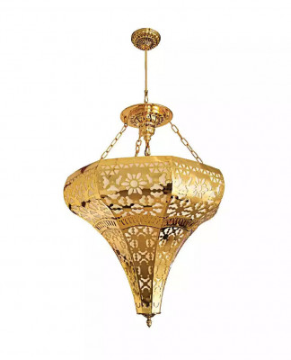 Stropní lampa Zlatá závěsná lampa Obývací pokoj Luxusní lampa Svítidlo